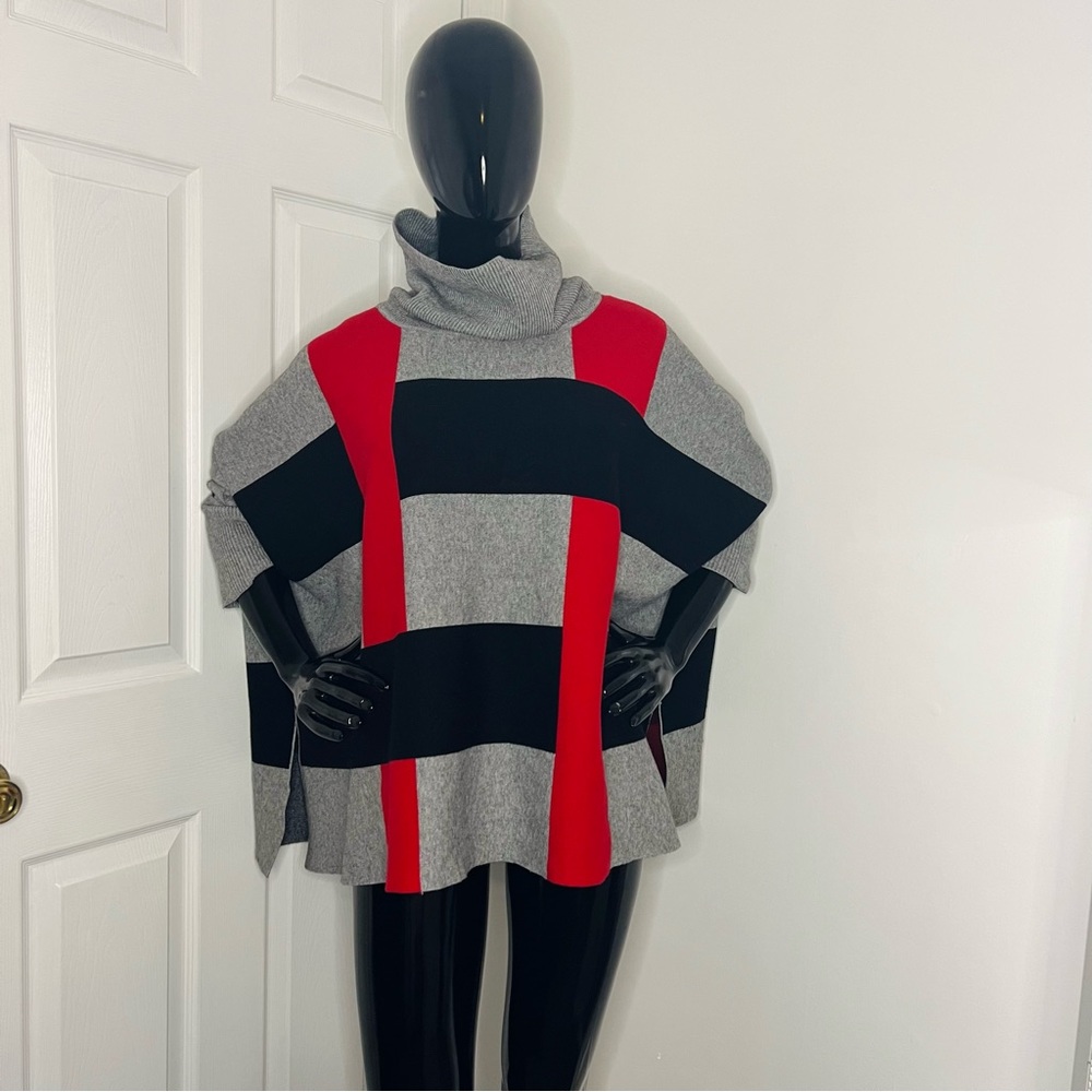 One Size Short Sleeve Gray turtleneck